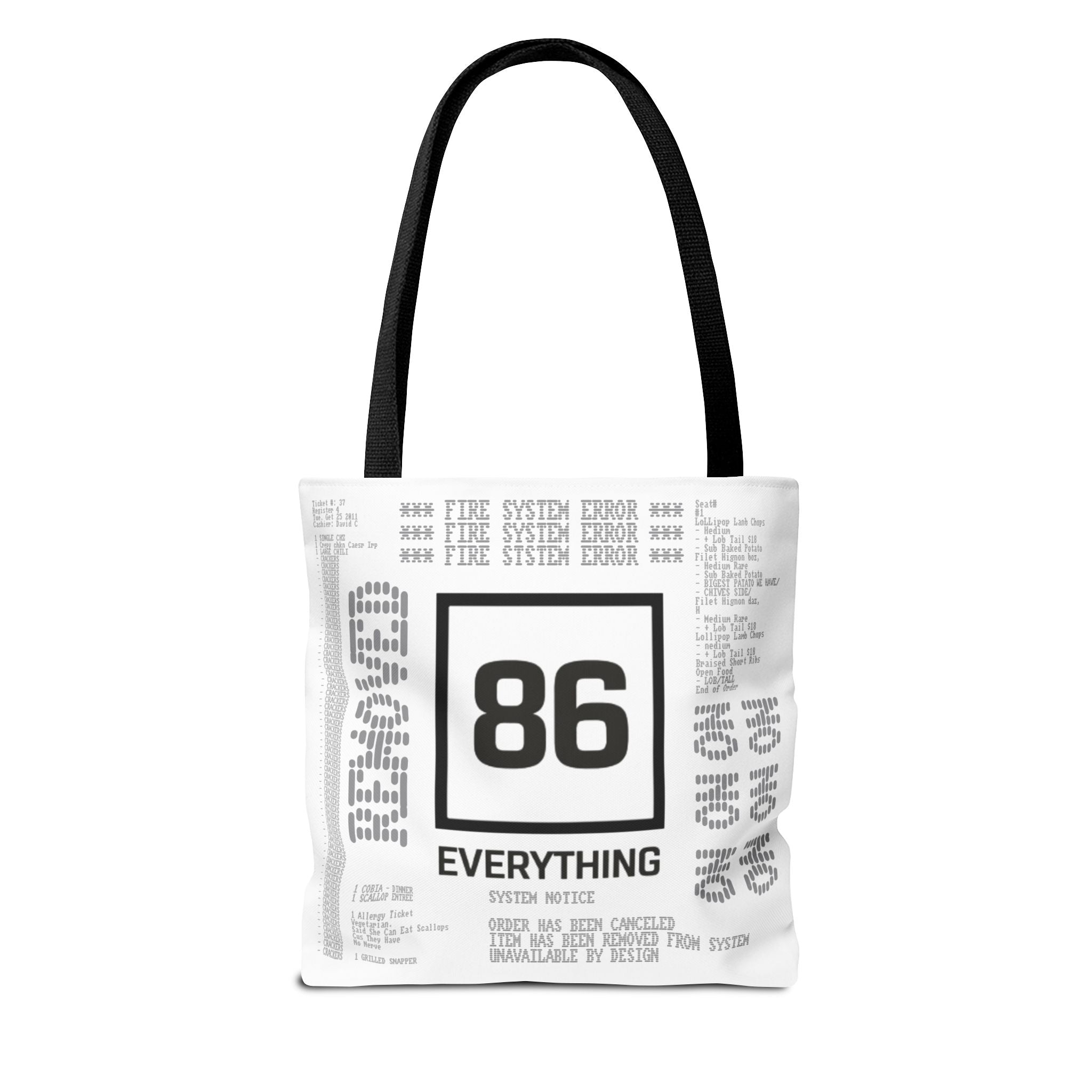 86 EVERYTHING - ITEM 86-TFT // TICKET FLOOD TOTE - Shoulder Tote Bag