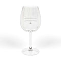 Clear glass wine glass with black measurement lines for 5 CL, 10 CL, 15 CL, and FIN DE STOCK text with a bee icon.