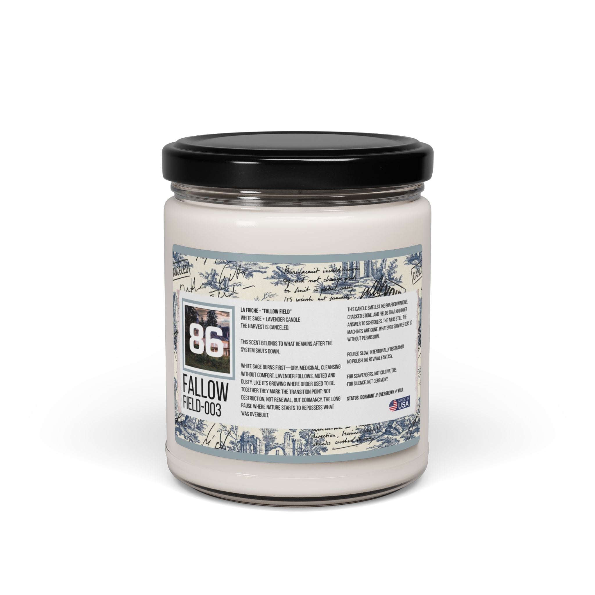86 LA FRICHE - FALLOW FIELD -  9oz Soy Candle