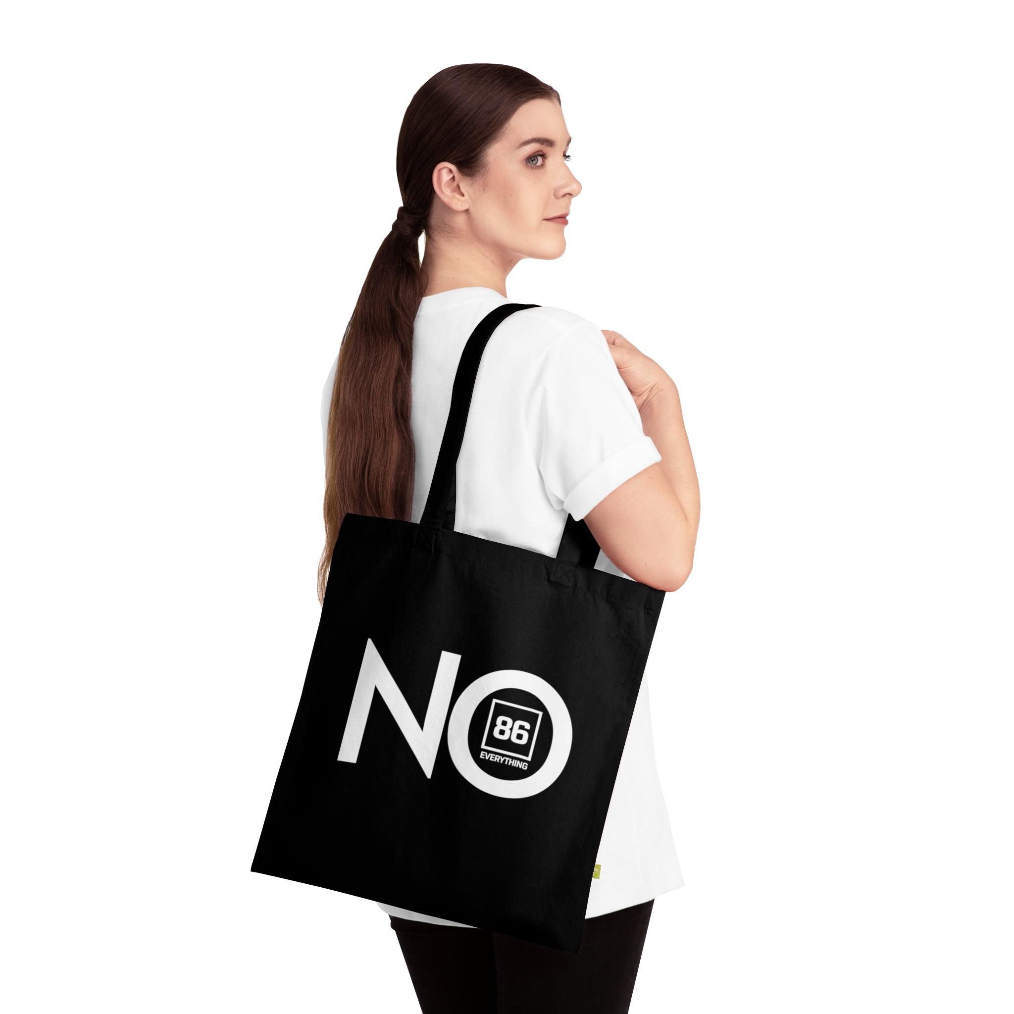 86 EVERYTHING | MANIFEST YOUR PERIMETER // THE "NO" TRANSPORT MODULE - Organic Cotton Tote Bag — Bold Minimalist Protest Canvas Tote