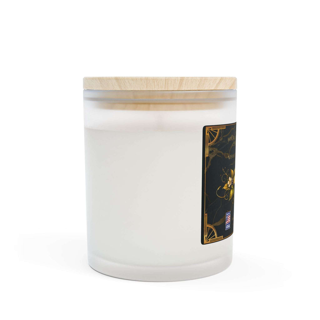 HOUSE OF 86 EVERYTHING | VELVET BLACKBERRY CONSERVATORY - Frosted Glass Candle – 11oz Scented Soy Jar by Printify