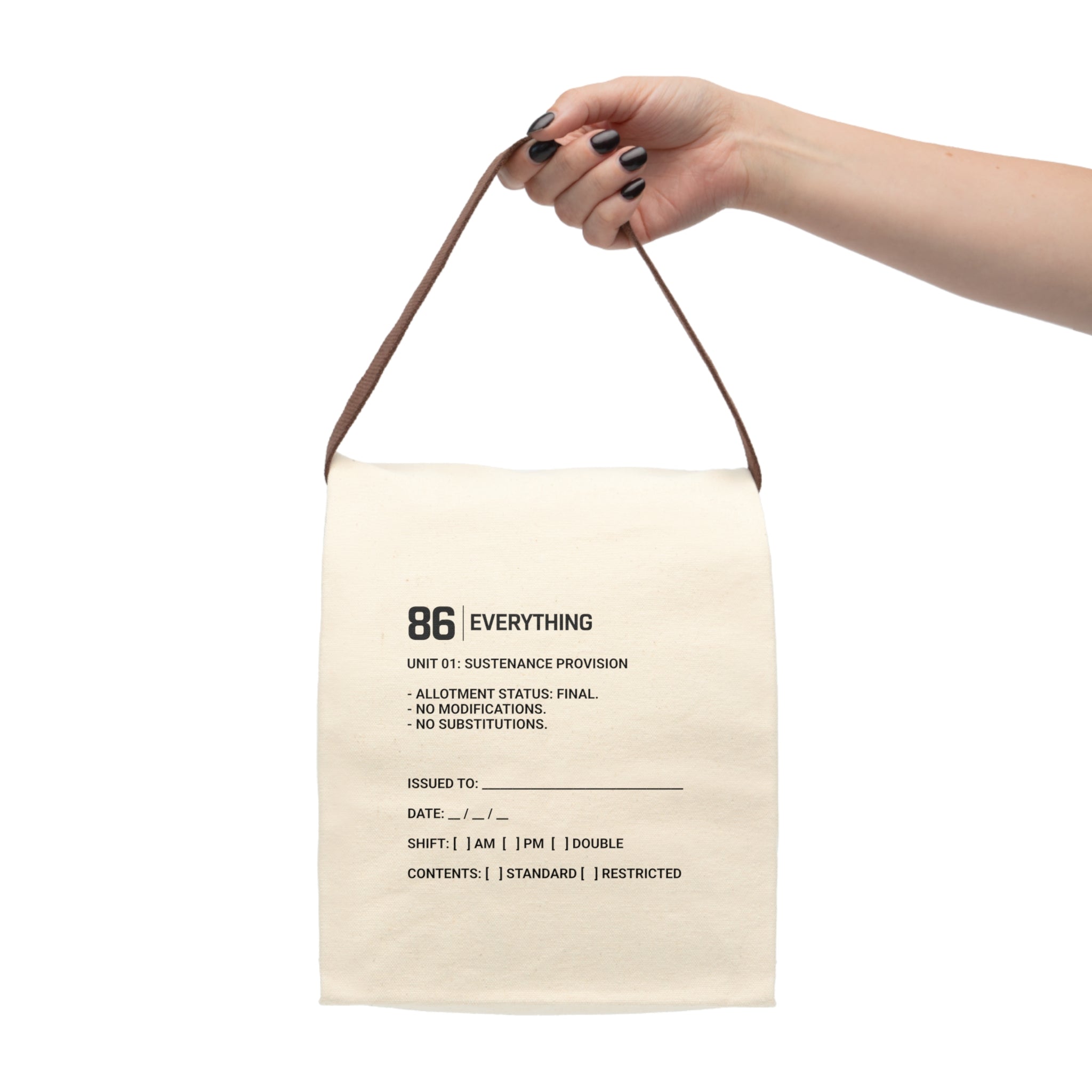 86 EVERYTHING - SHIFT MEAL PROVISION BAG