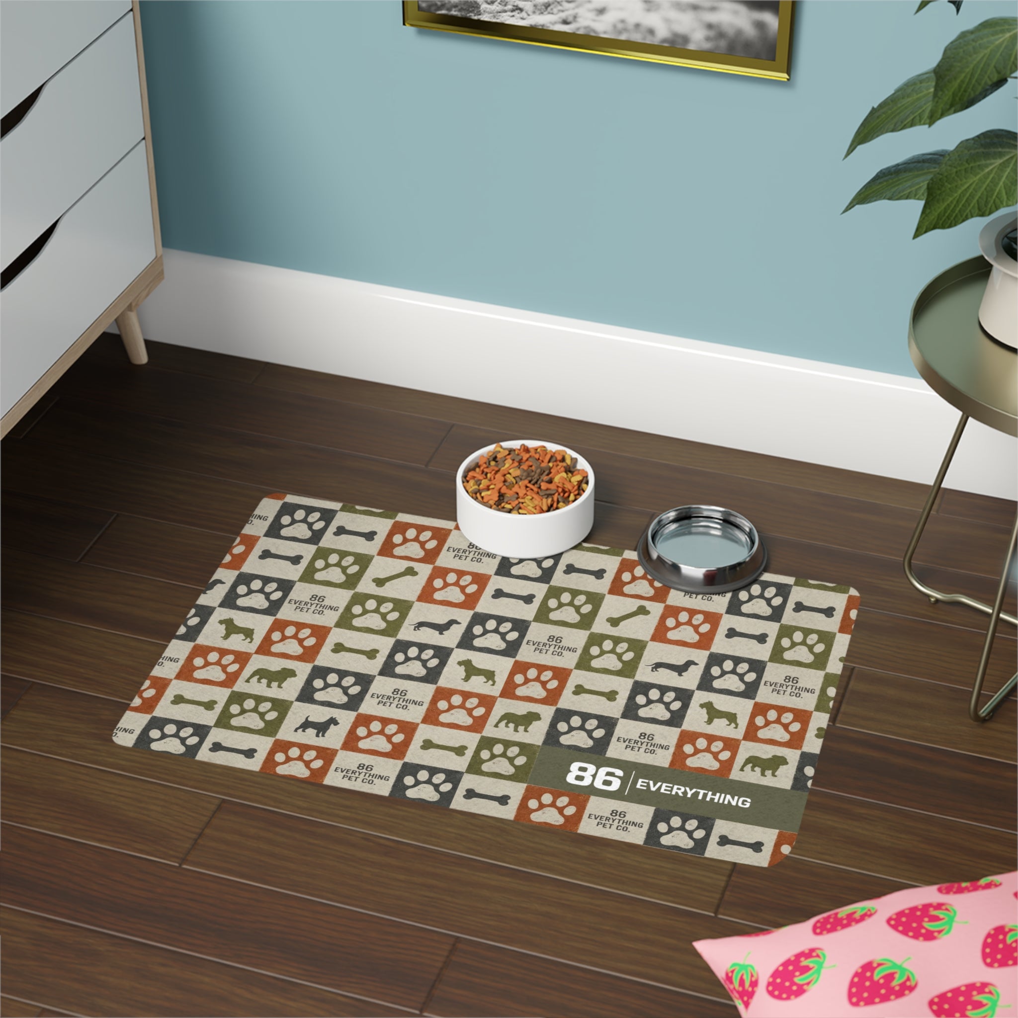 DEBRIS CONTAINMENT FIELD: SPILL PROTOCOL- Pet Food Mat