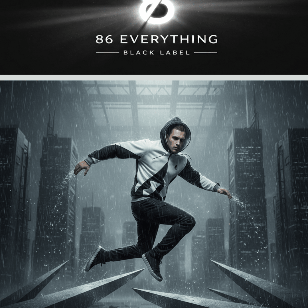 86 EVERYTHING | BLACK LABEL - BL - 86 - HOOD - 01 // “Fractured” Zip Hoodie - 86 EVERYTHING - All Over Prints