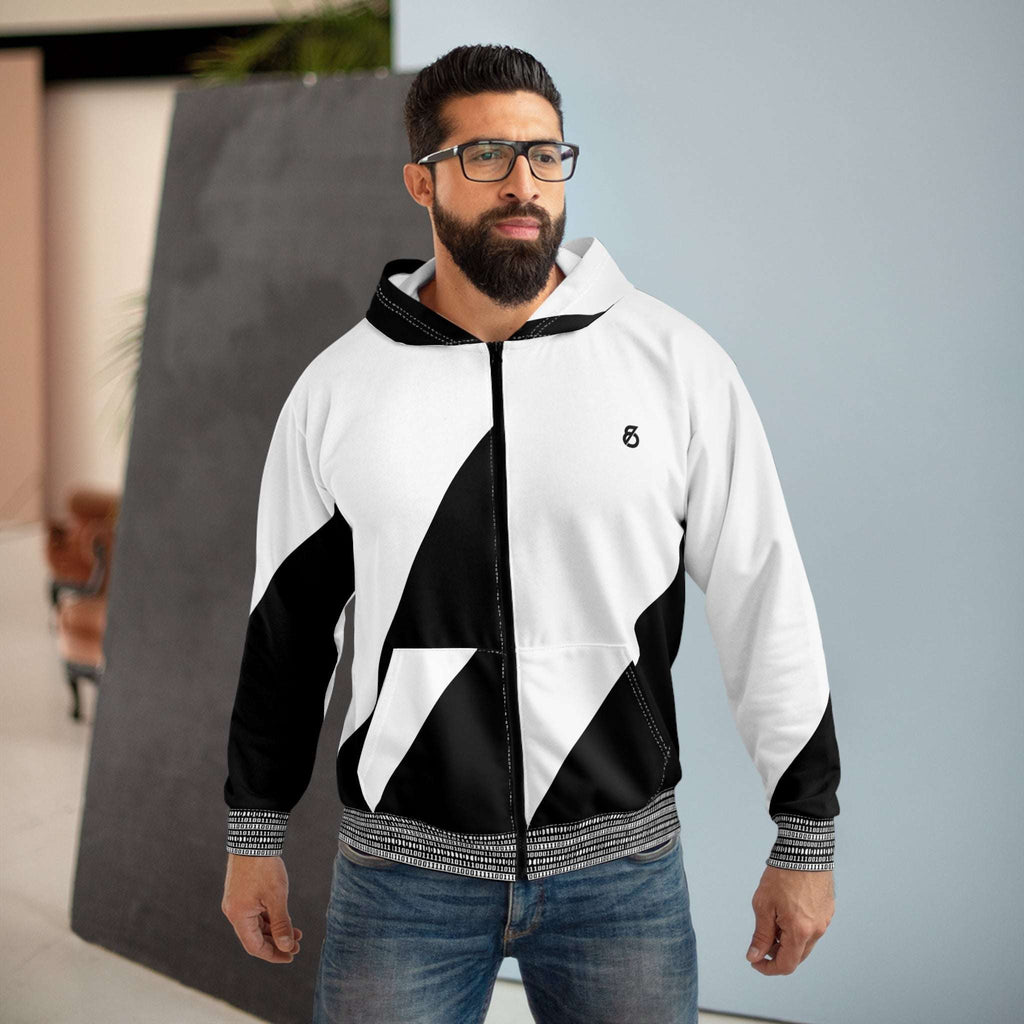 86 EVERYTHING | BLACK LABEL // BL-86-HOOD-01 - FRACTURED V1 HOODIE - Zip Hoodie by Printify