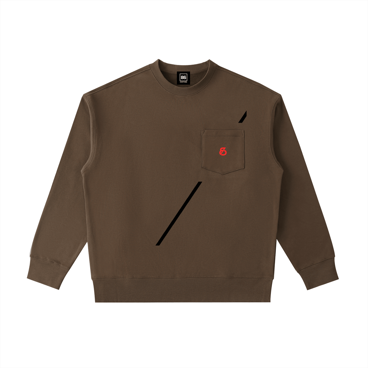 86 EVERYTHING | BLACK LABEL - BL - 86 - SWST - 01 // CORE POCKET CHASSIS - Heavyweight Crewneck Sweatshirt - 86 EVERYTHING - Sweatshirt