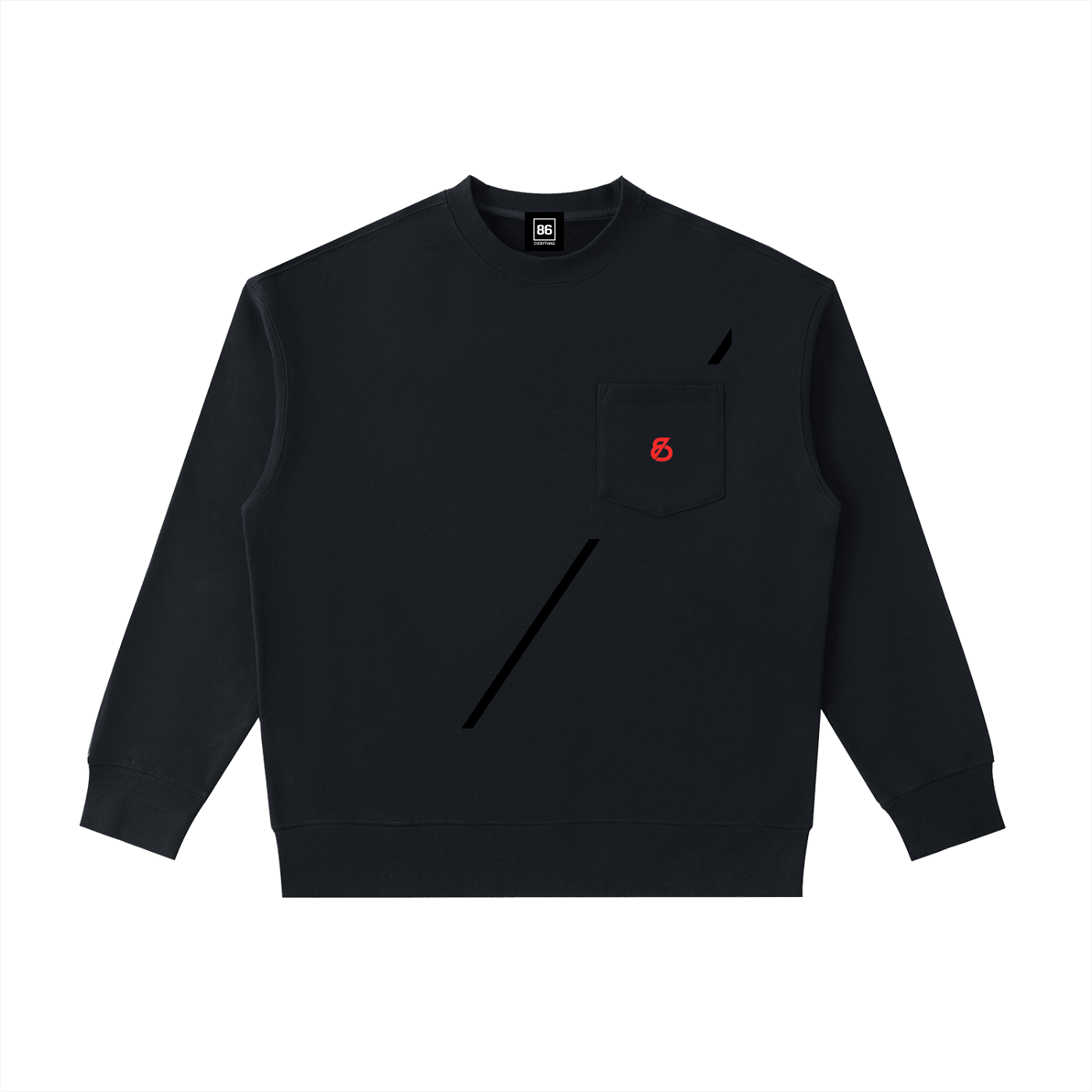 86 EVERYTHING | BLACK LABEL - BL - 86 - SWST - 01 // CORE POCKET CHASSIS - Heavyweight Crewneck Sweatshirt - 86 EVERYTHING - Sweatshirt