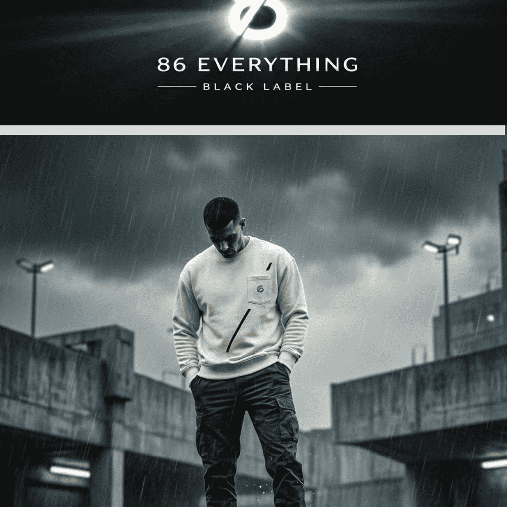 86 EVERYTHING | BLACK LABEL // BL-86-SWST-01 - CORE POCKET CHASSIS - Heavyweight Crewneck Sweatshirt by ODMPOD