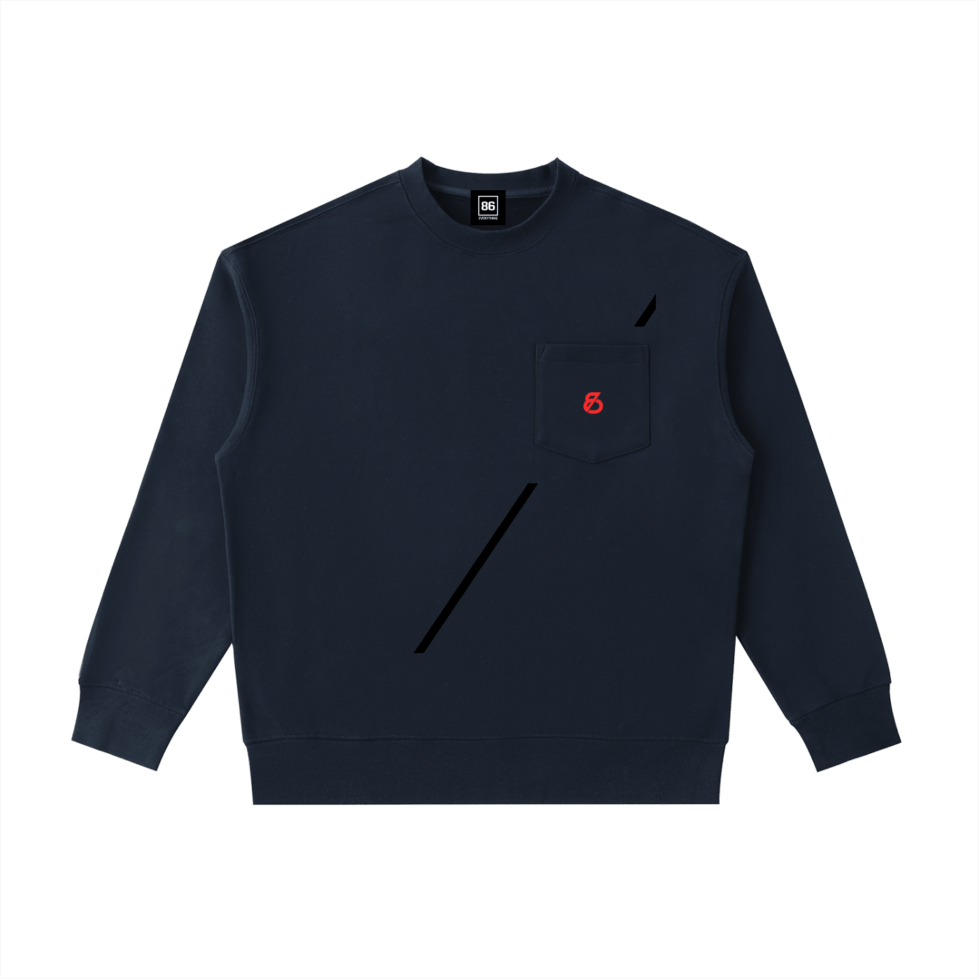 86 EVERYTHING | BLACK LABEL - BL - 86 - SWST - 01 // CORE POCKET CHASSIS - Heavyweight Crewneck Sweatshirt - 86 EVERYTHING - Sweatshirt