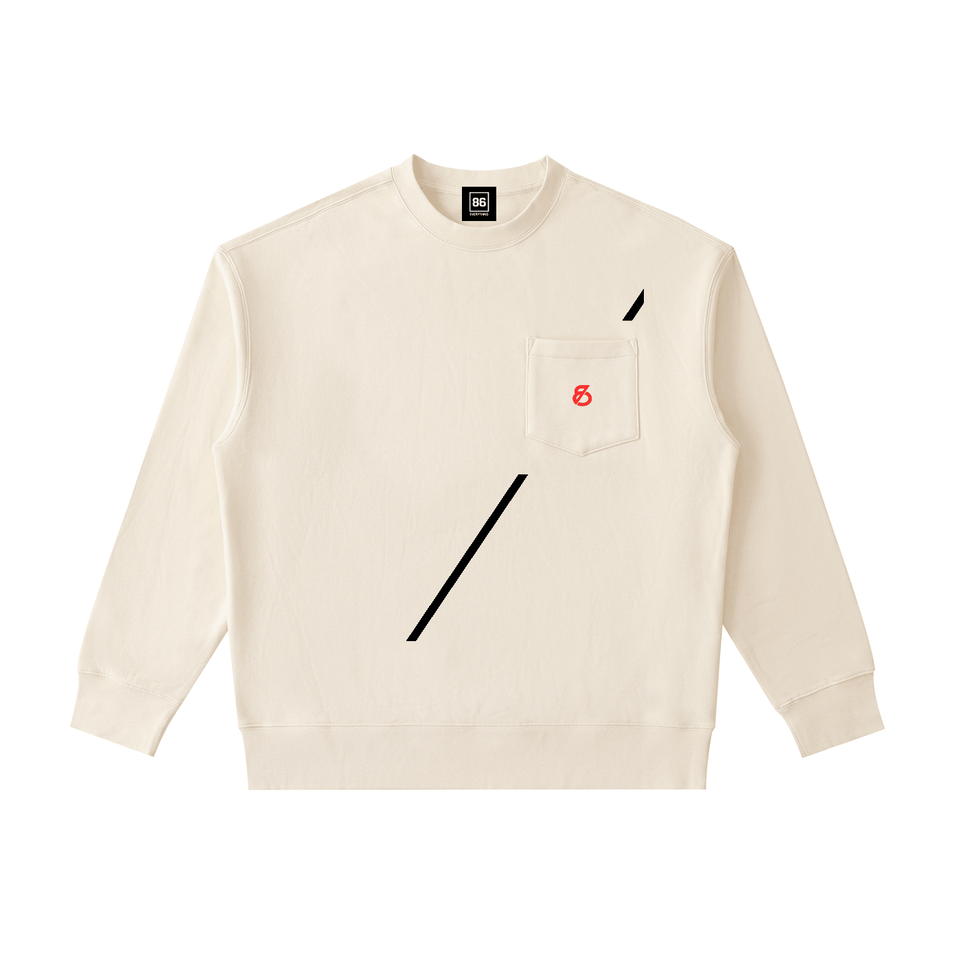 86 EVERYTHING | BLACK LABEL - BL - 86 - SWST - 01 // CORE POCKET CHASSIS - Heavyweight Crewneck Sweatshirt - 86 EVERYTHING - Sweatshirt