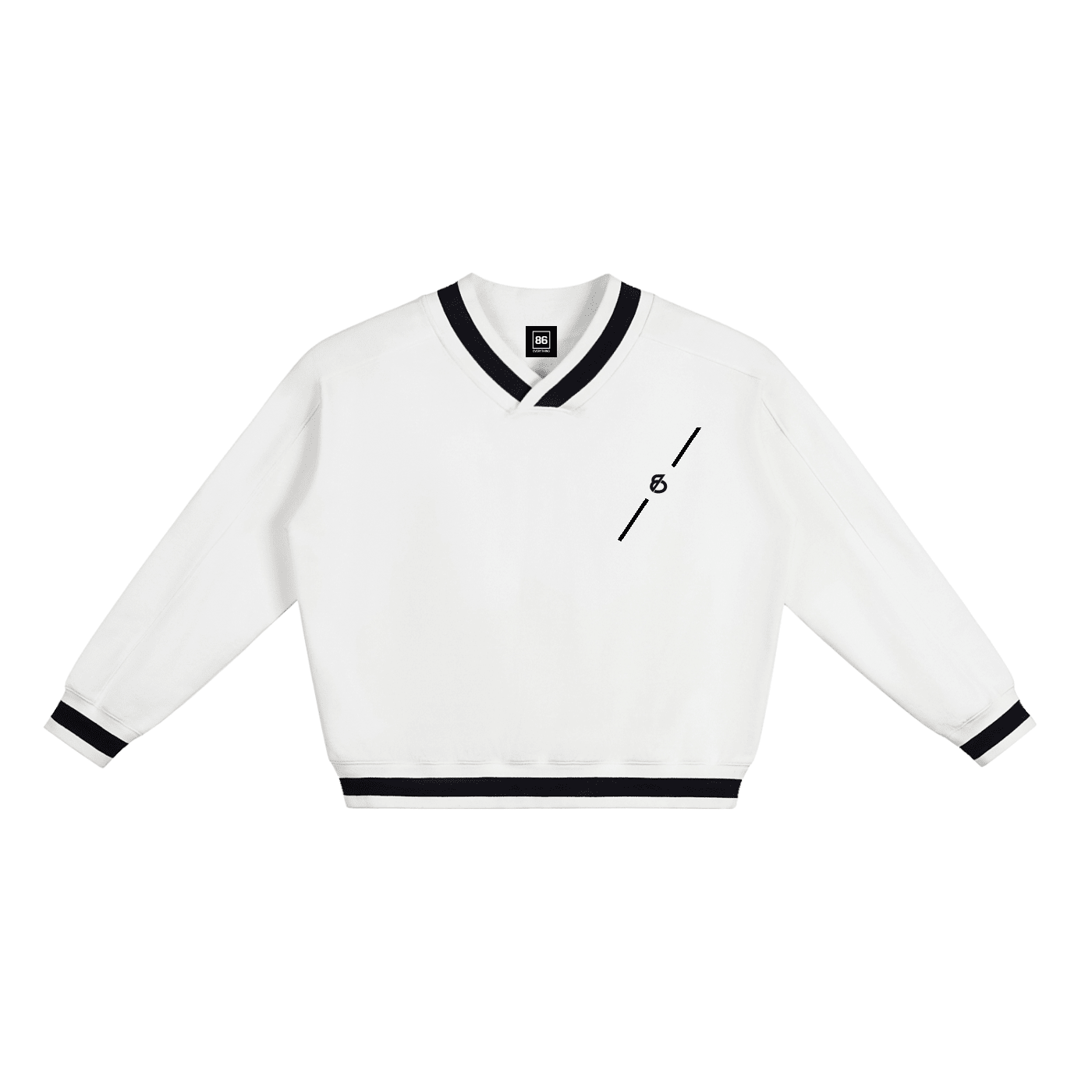 86 EVERYTHING | BLACK LABEL - BL - 86 - VNCS - 01 // V - NECK CROP CHASSIS - Sweatshirt - 86 EVERYTHING - Sweater
