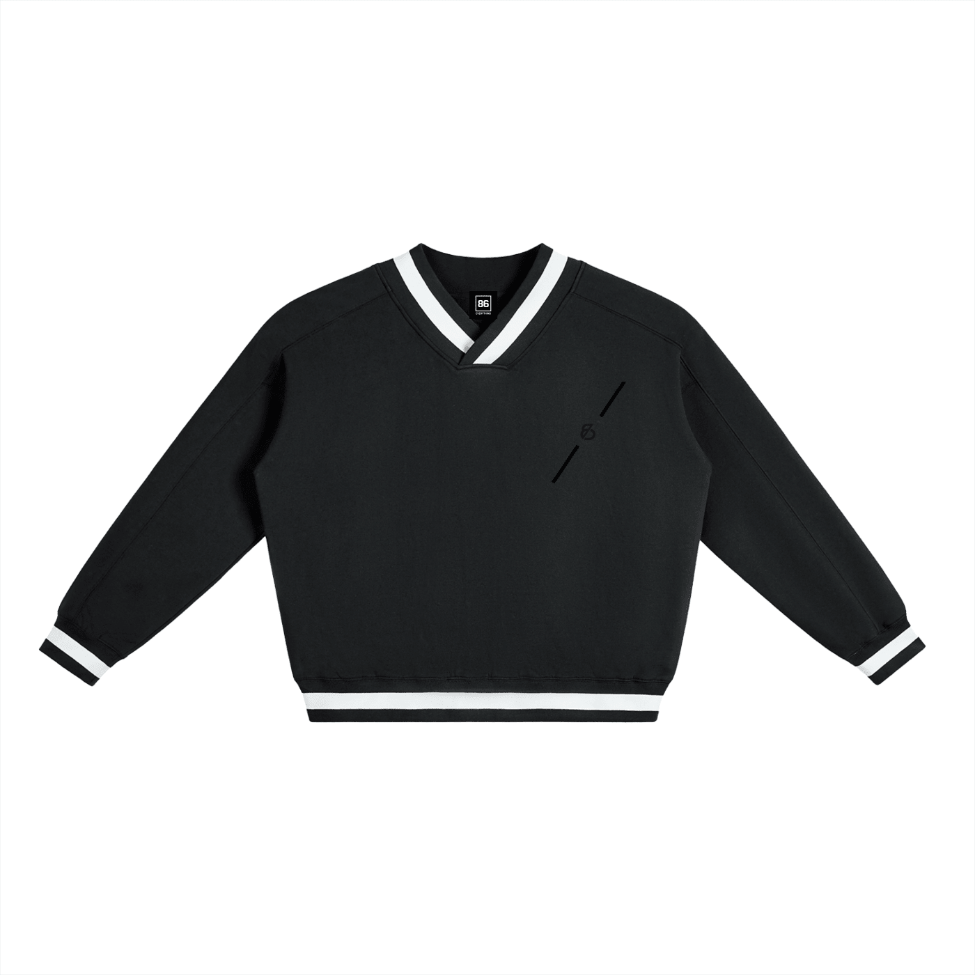 86 EVERYTHING | BLACK LABEL - BL - 86 - VNCS - 01 // V - NECK CROP CHASSIS - Sweatshirt - 86 EVERYTHING - Sweater