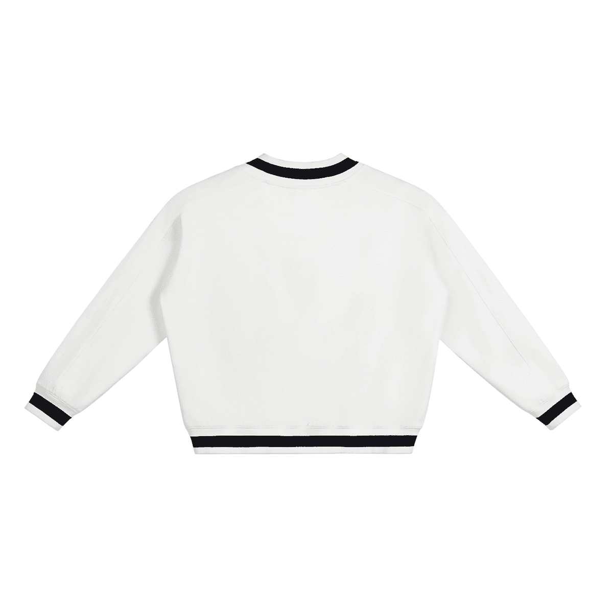 Black Label - V-Neck Contrast Collar Boxy Sweatshirt - 86