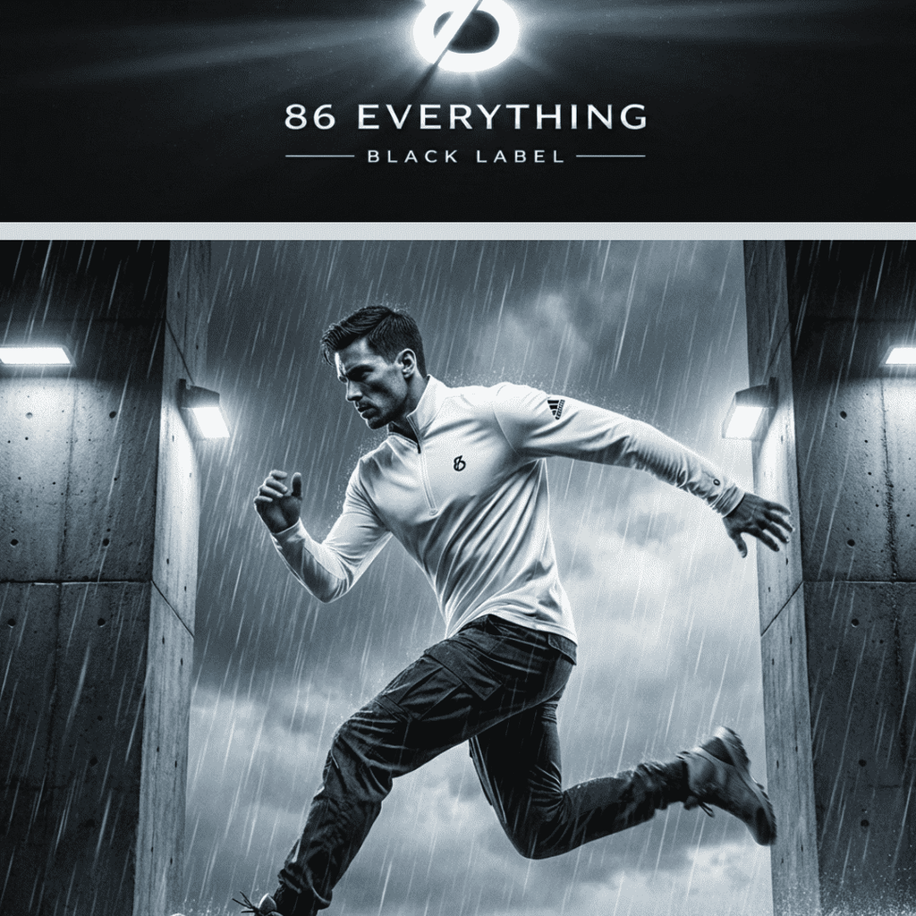 86 EVERYTHING | BLACK LABEL // BL-86-ZIP-01 - UV SHIELD - Embroidered Quarter-Zip Pullover by Printify