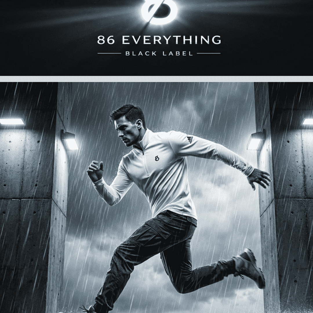 86 EVERYTHING | BLACK LABEL // BL-86-ZIP-01 - UV SHIELD - Embroidered Quarter-Zip Pullover by Printify