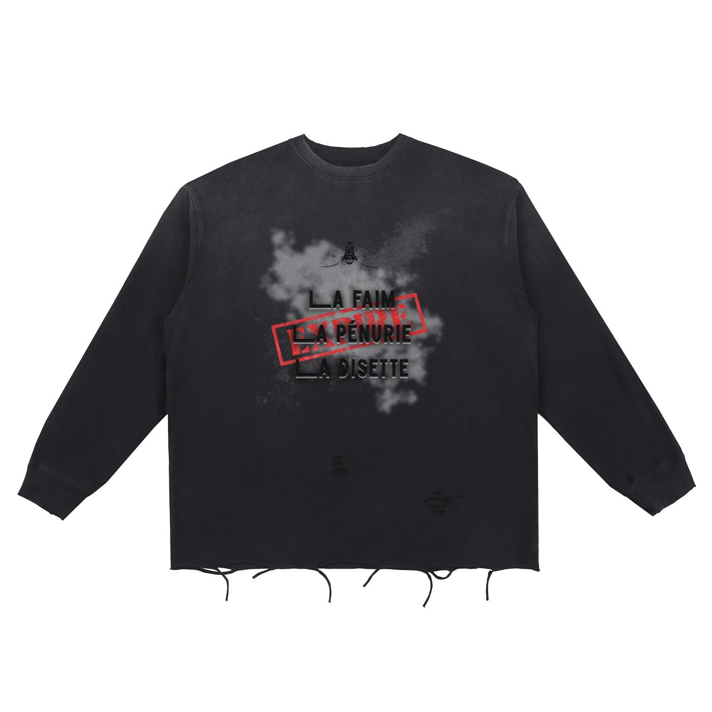 86 EVERYTHING | LA FRICHE Snow Wash Raw Edge Sweatshirt - 86 EVERYTHING - Sweatshirt