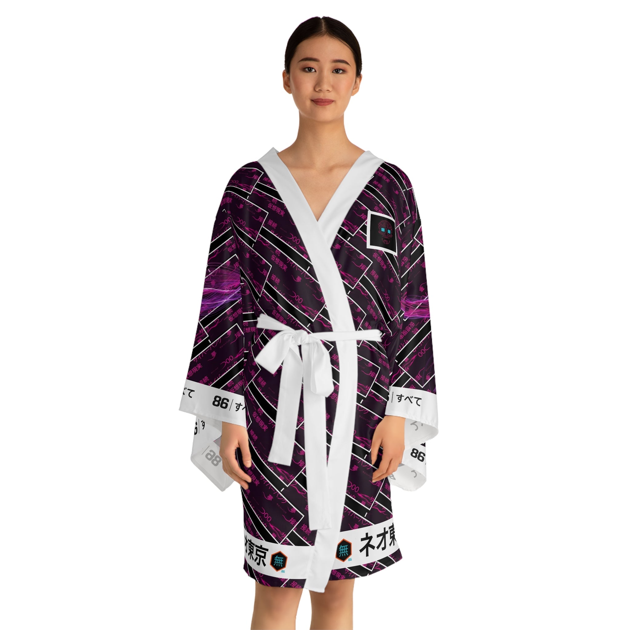 86 EVERYTHING | Neo Tokyo "CEREBRAL UPLINK" - Kimono Robe - 86 EVERYTHING - All Over Prints