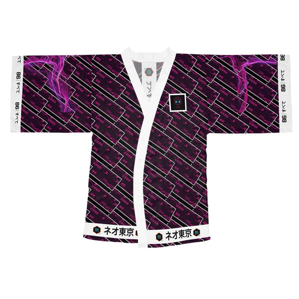 86 EVERYTHING | Neo Tokyo "CEREBRAL UPLINK" - Kimono Robe by Printify