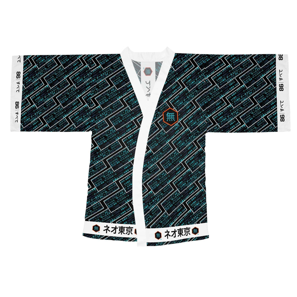 86 EVERYTHING | Neo Tokyo "Data Stream" - Kimono Robe by Printify