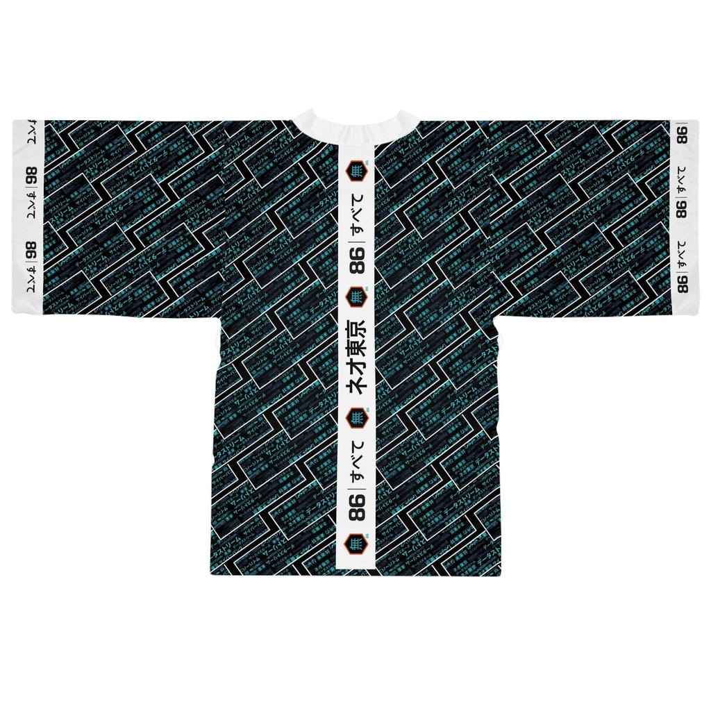 86 EVERYTHING | Neo Tokyo "Data Stream" - Kimono Robe by Printify