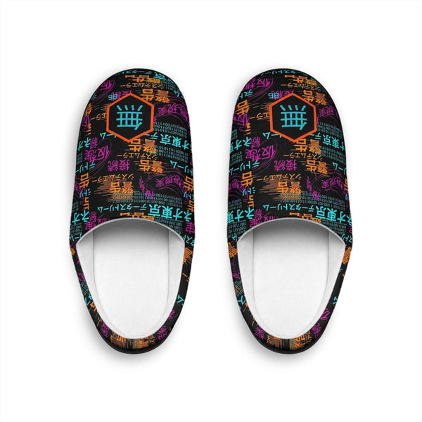 86 EVERYTHING | Neo Tokyo "Digital Noise" Slipper Collection - Women’s by Printify