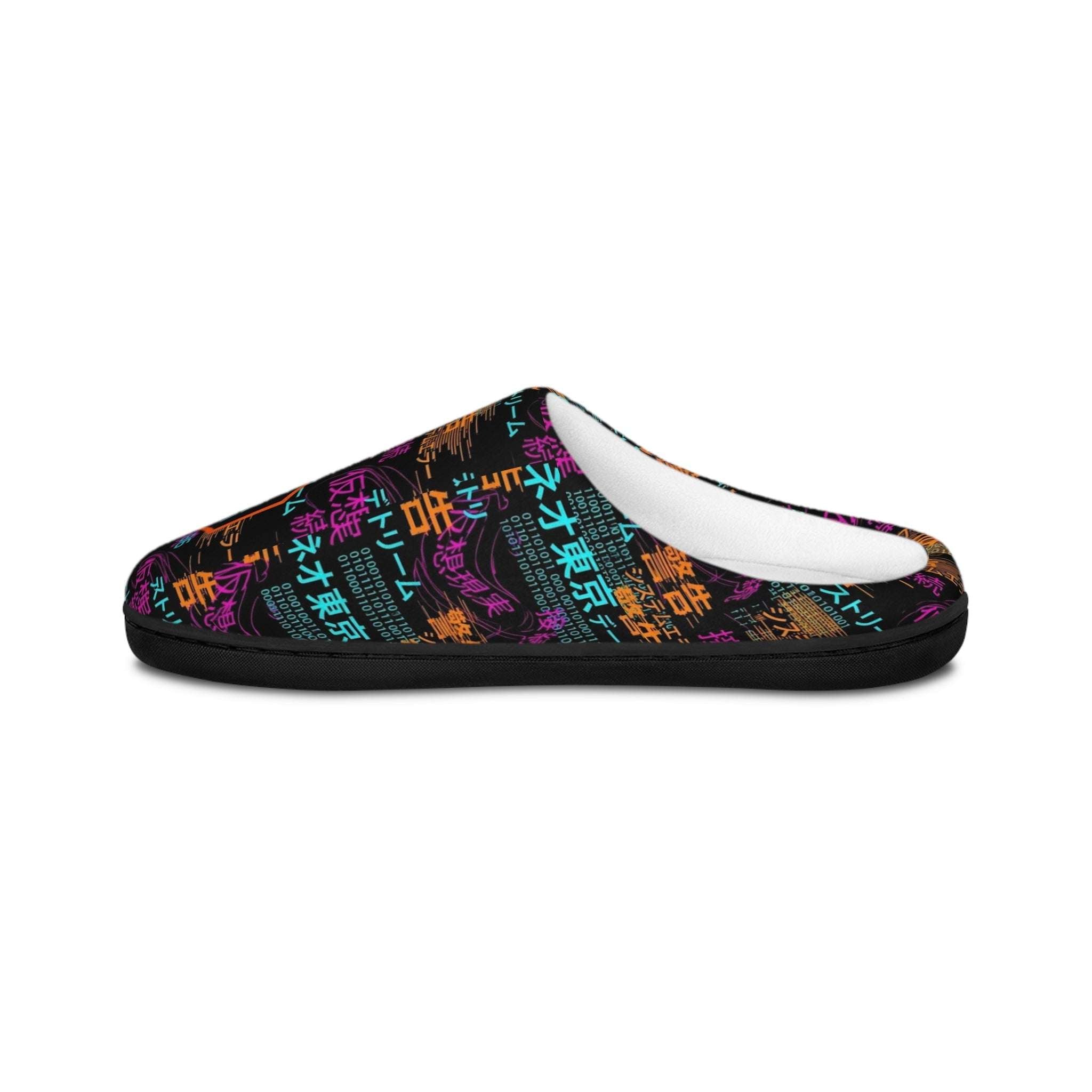 86 EVERYTHING | Neo Tokyo "Digital Noise" Slipper Collection - Women’s by Printify
