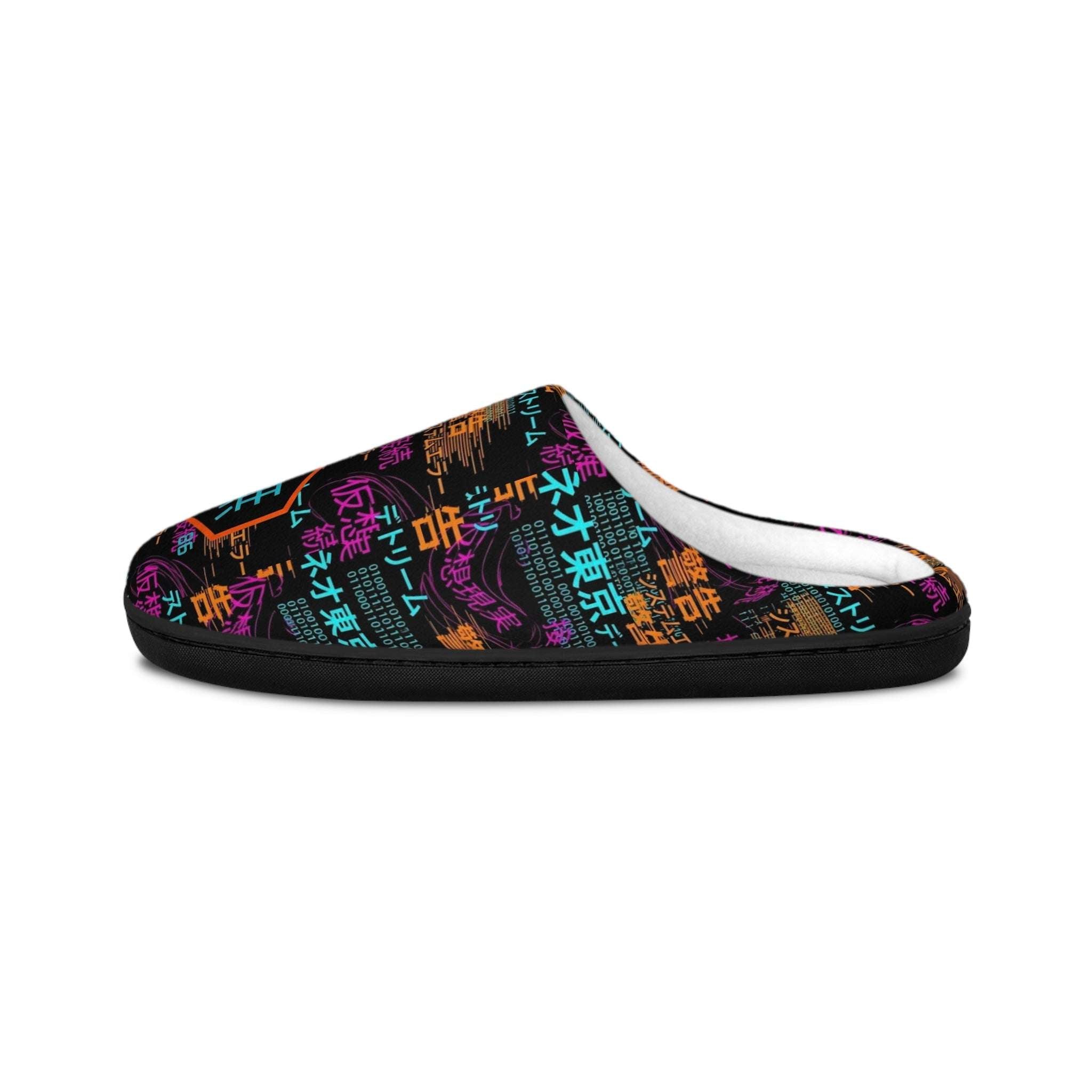 86 EVERYTHING | Neo Tokyo "Digital Noise" Slipper Collection - Women’s by Printify