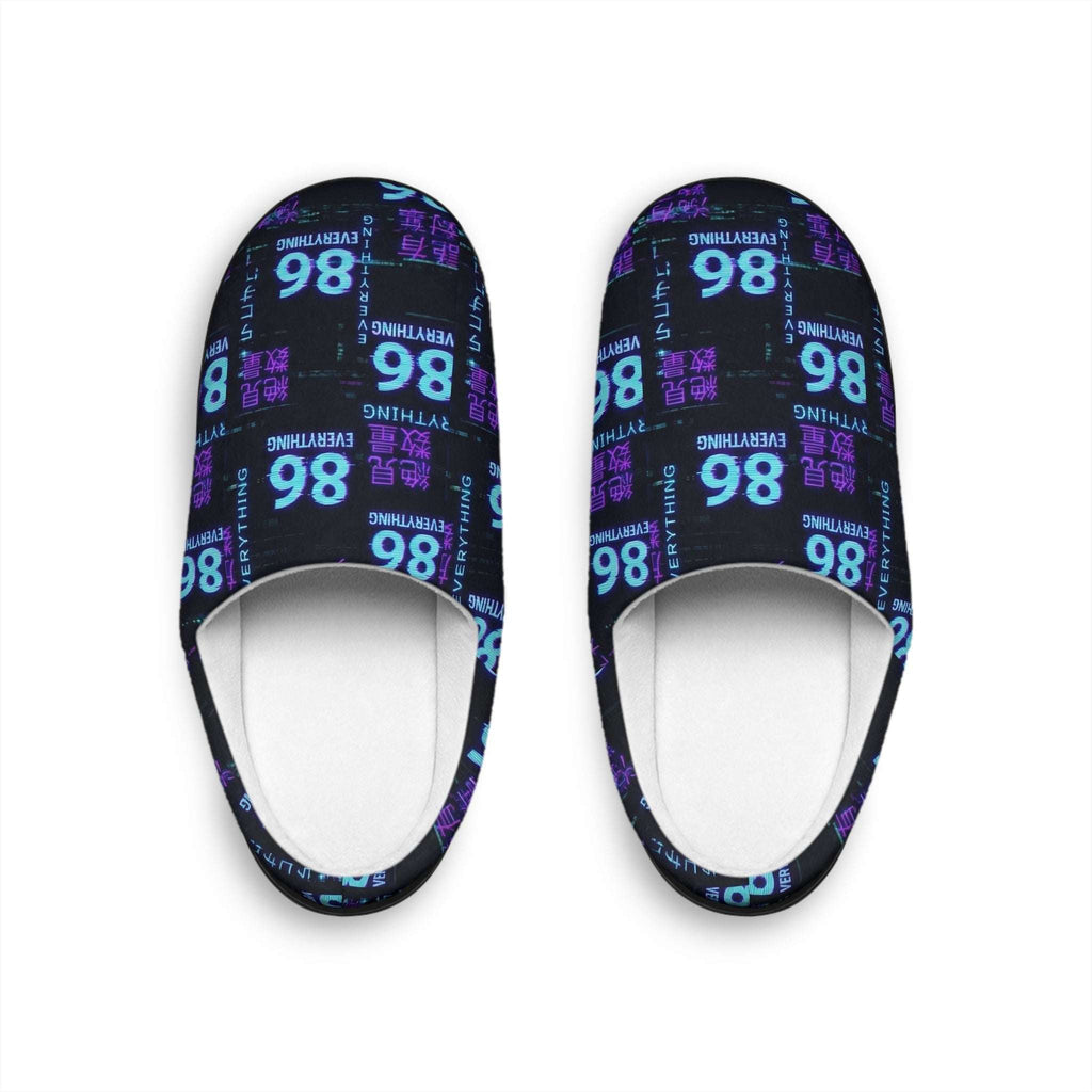 86 EVERYTHING | Neo Tokyo Glitch Slippers - Women's by Printify