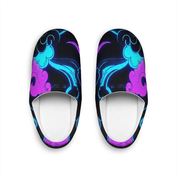 86 EVERYTHING | Neo Tokyo "Neon Vapor" Slippers - Women's by Printify