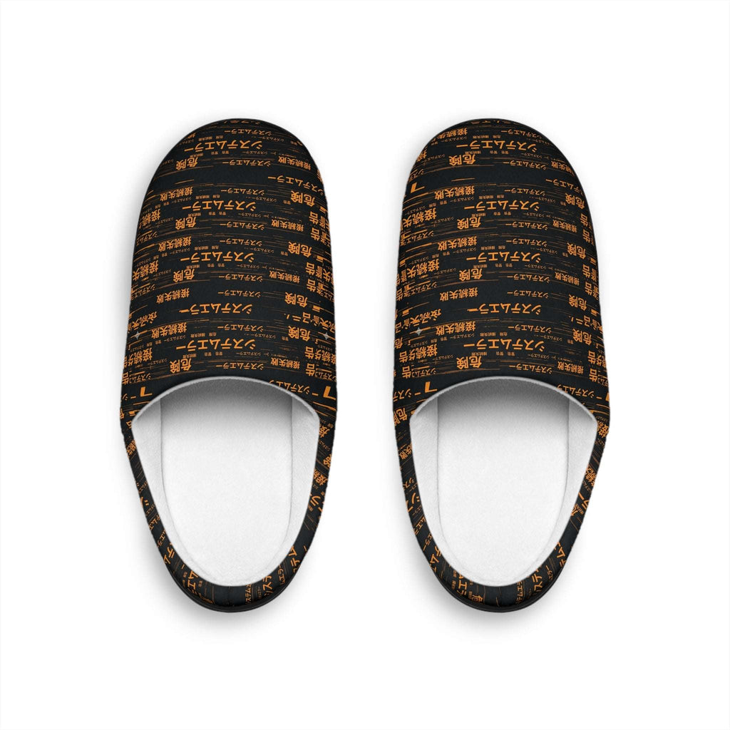 86 EVERYTHING | Neo Tokyo "System Override" Slippers - Women's by Printify