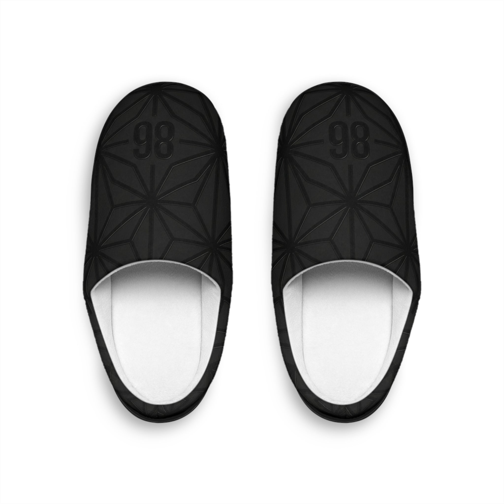 86 EVERYTHING | "Shadow Grid" Blackout Slippers - Unisex - 86 EVERYTHING - Shoes