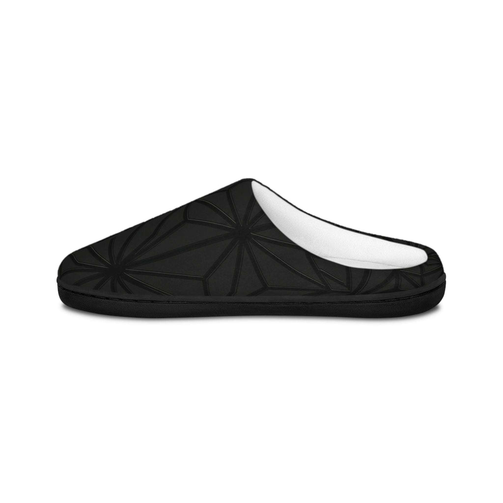86 EVERYTHING | "Shadow Grid" Blackout Slippers - Unisex by Printify