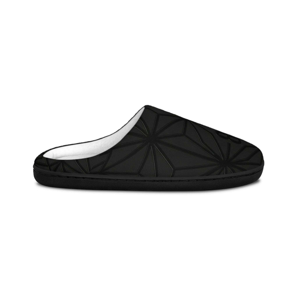 86 EVERYTHING | "Shadow Grid" Blackout Slippers - Unisex by Printify