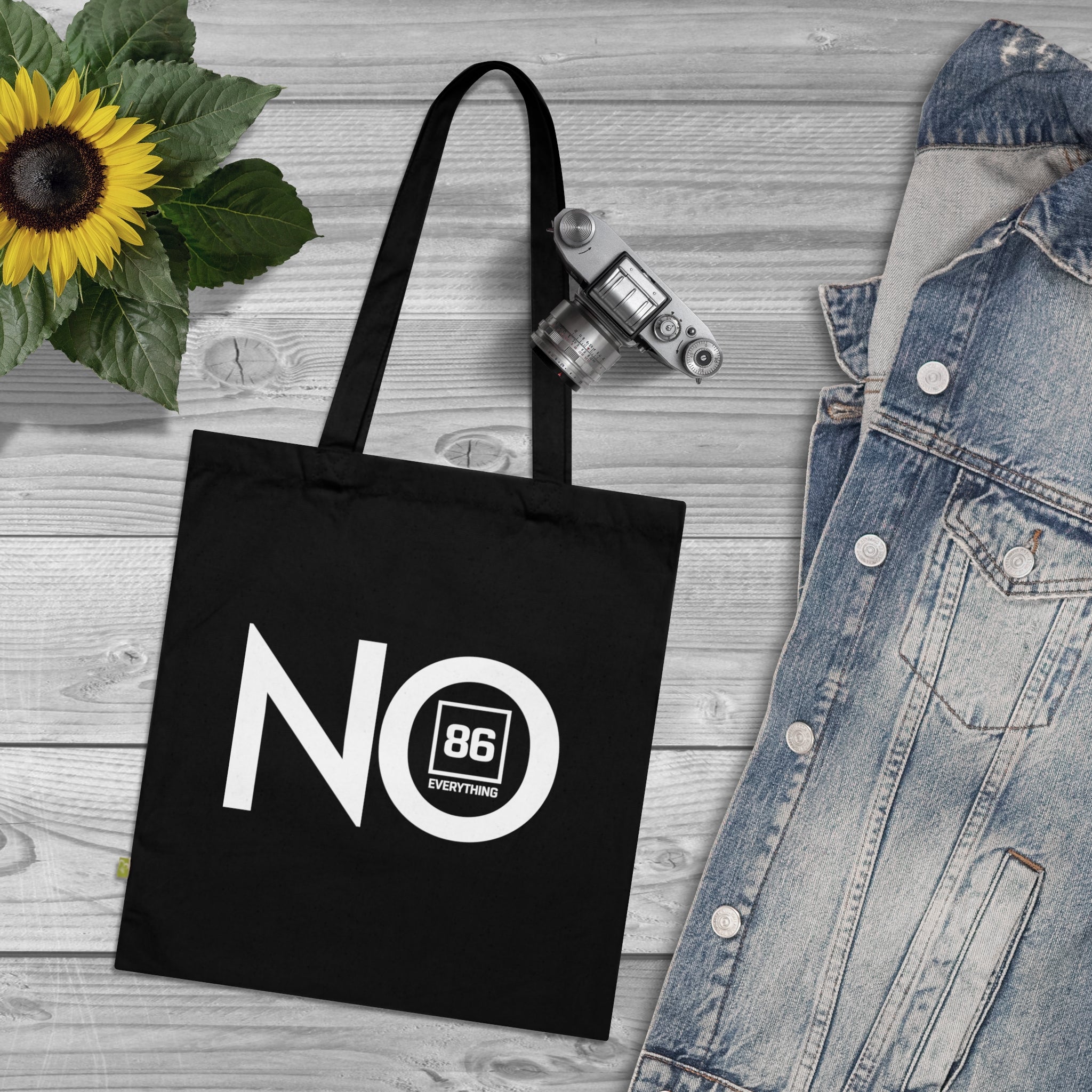 86 EVERYTHING | MANIFEST YOUR PERIMETER // THE "NO" TRANSPORT MODULE - Organic Cotton Tote Bag — Bold Minimalist Protest Canvas Tote