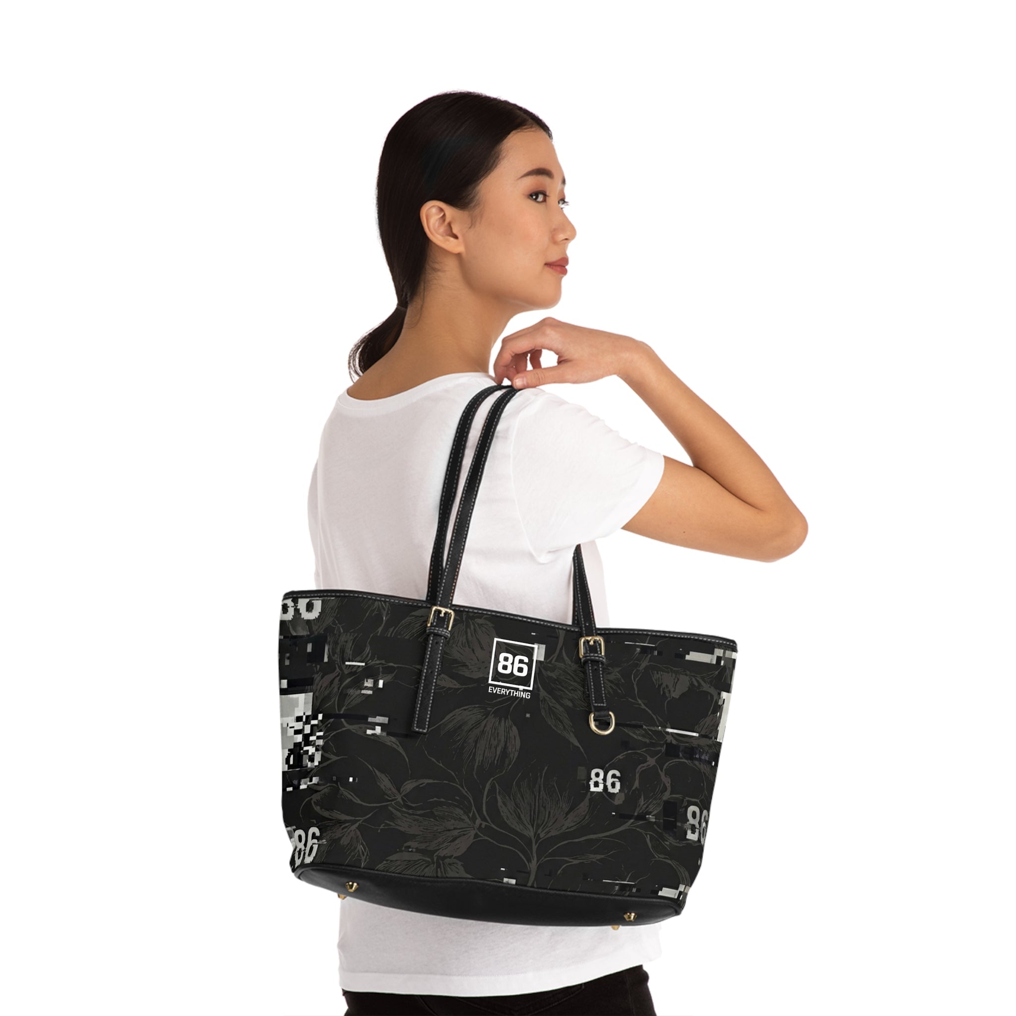 86 EVERYTHING - LA FRICHE GLITCHED GARDEN - PU Shoulder Bag