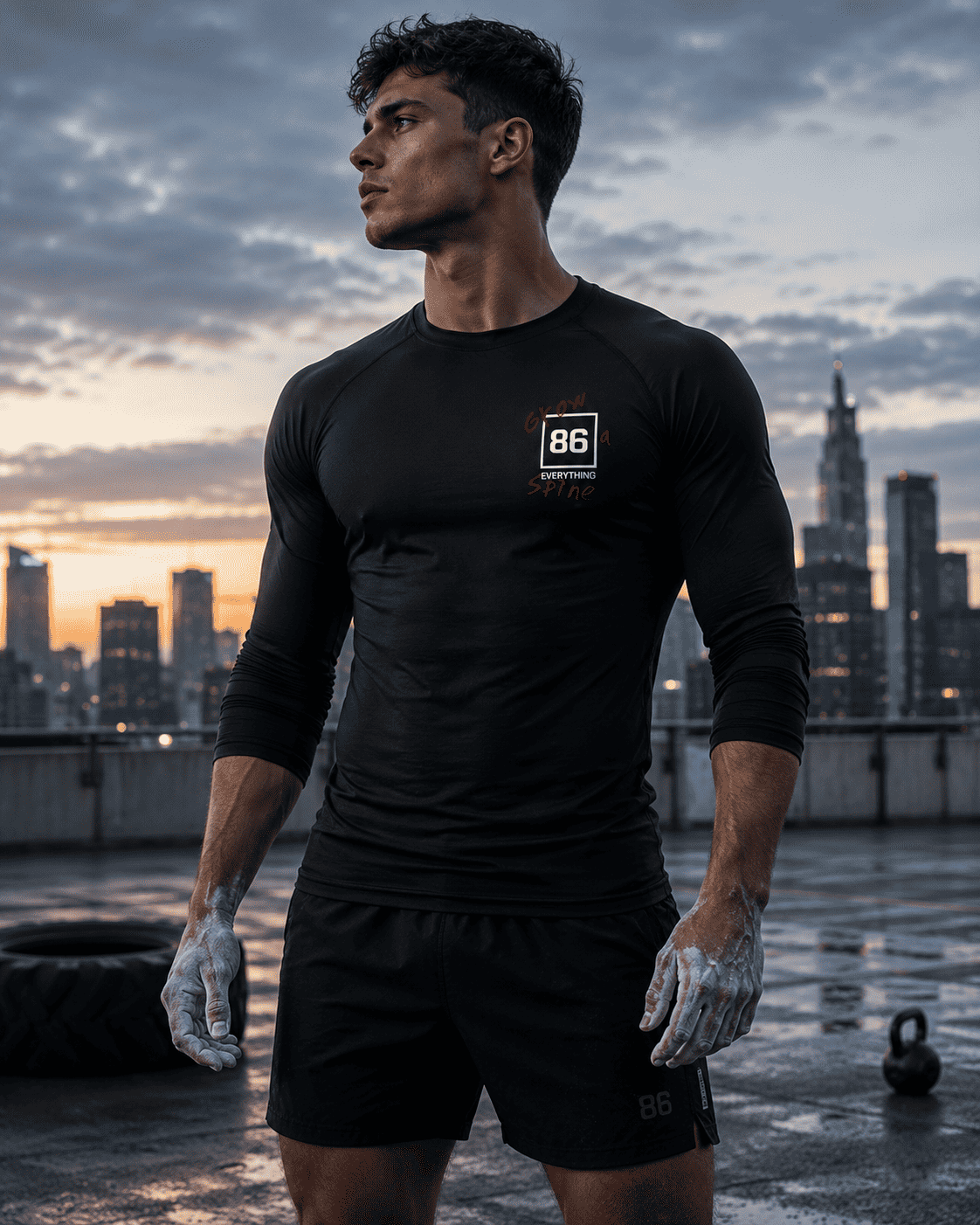 THE 86 EXCUSES - Performance Long Sleeve Athletic Shirt by ODMPOD Athleticwear Activewear Tops