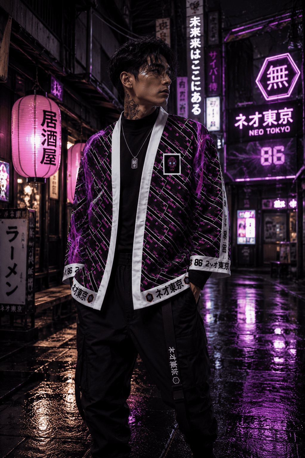 THE CEREBRAL UPLINK - Kimono Robe by Printify Kimono Robe Robes