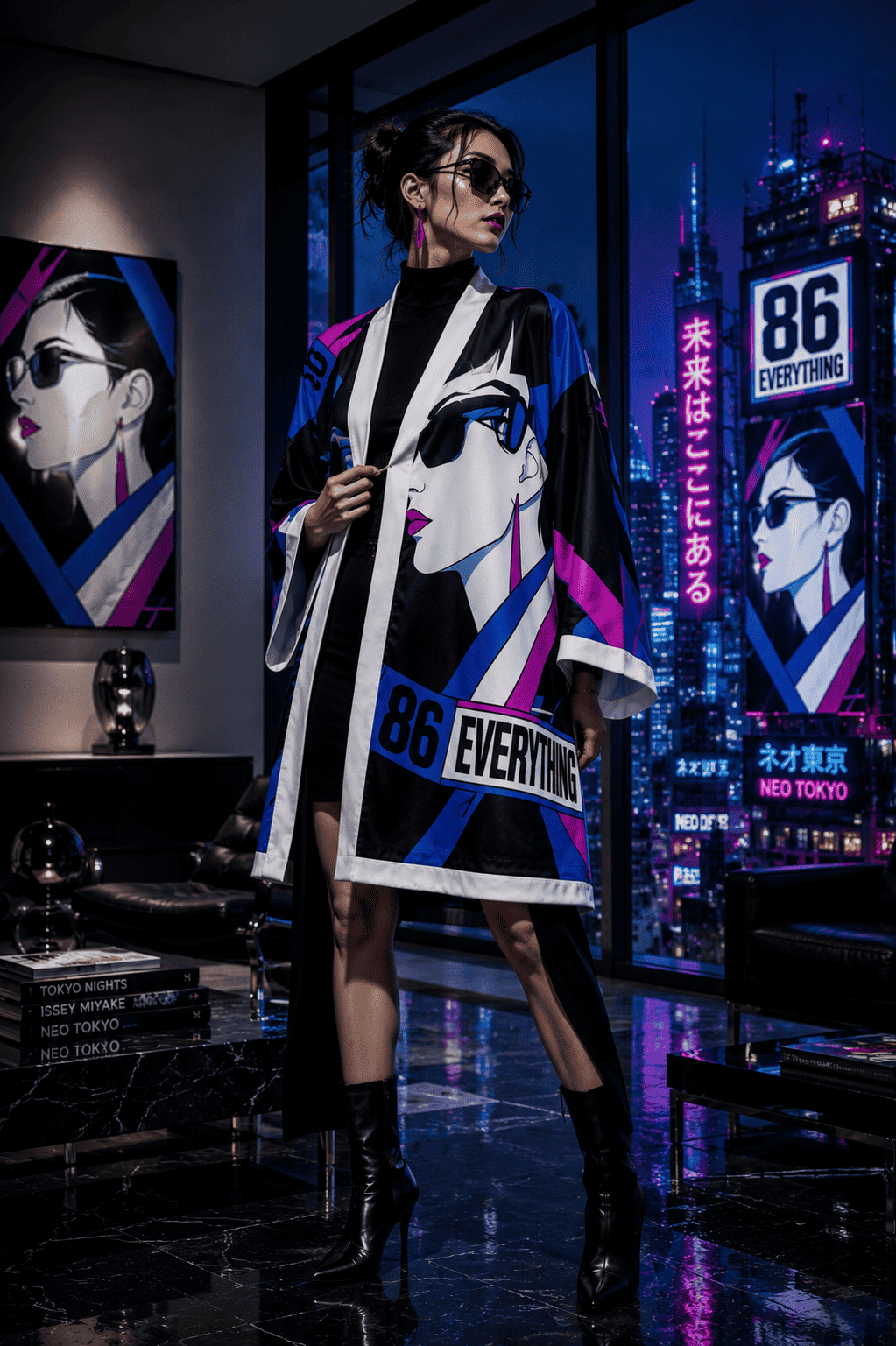 THE NAGEL PROTOCOL ZERO STATE WRAP - Kimono Robe by Printify Kimono Robe Robes