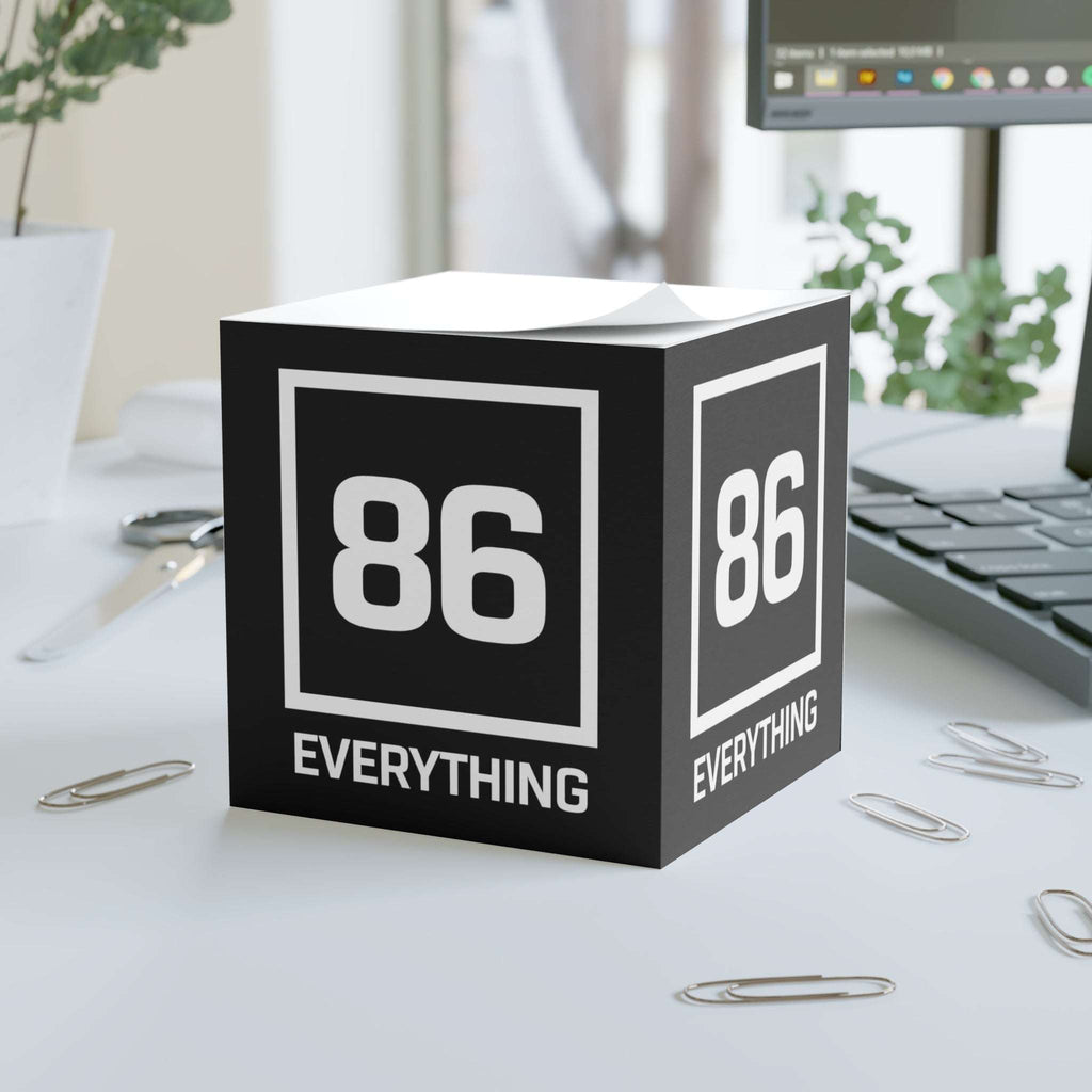 86 EVERYTHING | ANALOG MEMORY CUBE - 700ct (“Post-It Note” style) by Printify