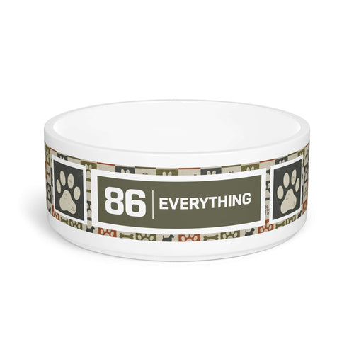 86 EVERYTHING | CERAMIC NUTRIENT RECEPTACLE - Dog Bowl by Printify