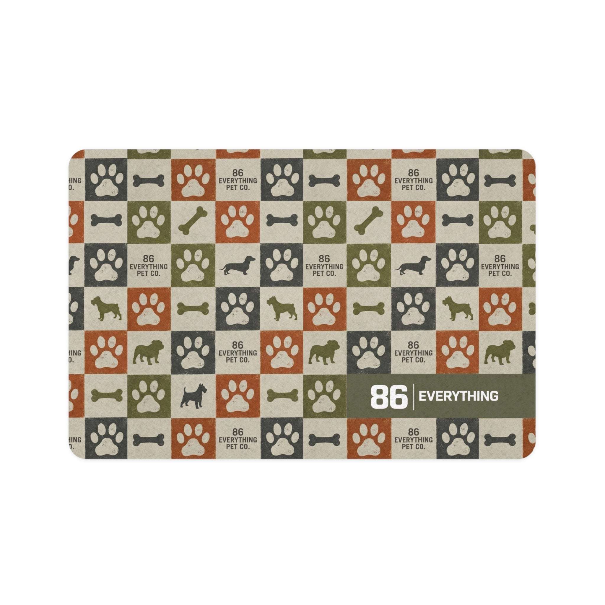 86 EVERYTHING | DEBRIS CONTAINMENT FIELD: SPILL PROTOCOL- Pet Food Mat by Printify