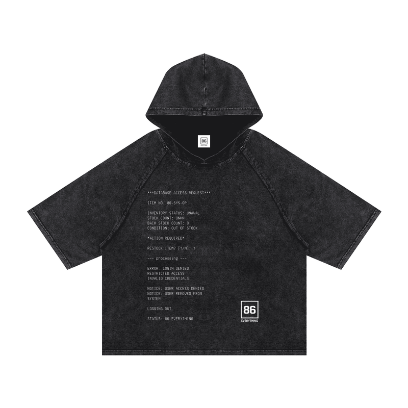 86 EVERYTHING | INVALID CREDENTIALS - Hooded Tee by ODMPOD