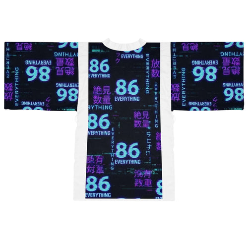 86 EVERYTHING | NEO TOKYO - ZERO STATE WRAP - VAPORWAVE - Kimono Robe by Printify